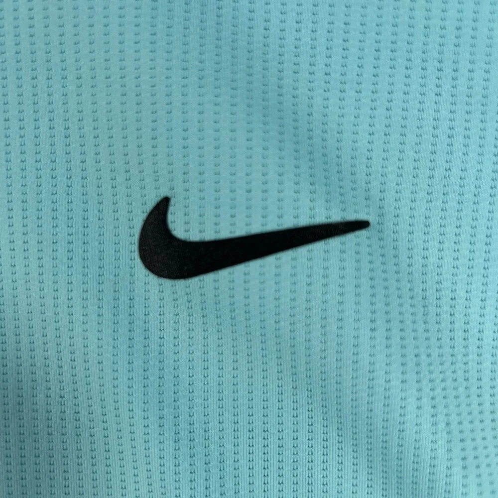 Nike Dri Fit Top Shirt Womens 1X Blue Short Sleeve Loose Fit Training Tee New